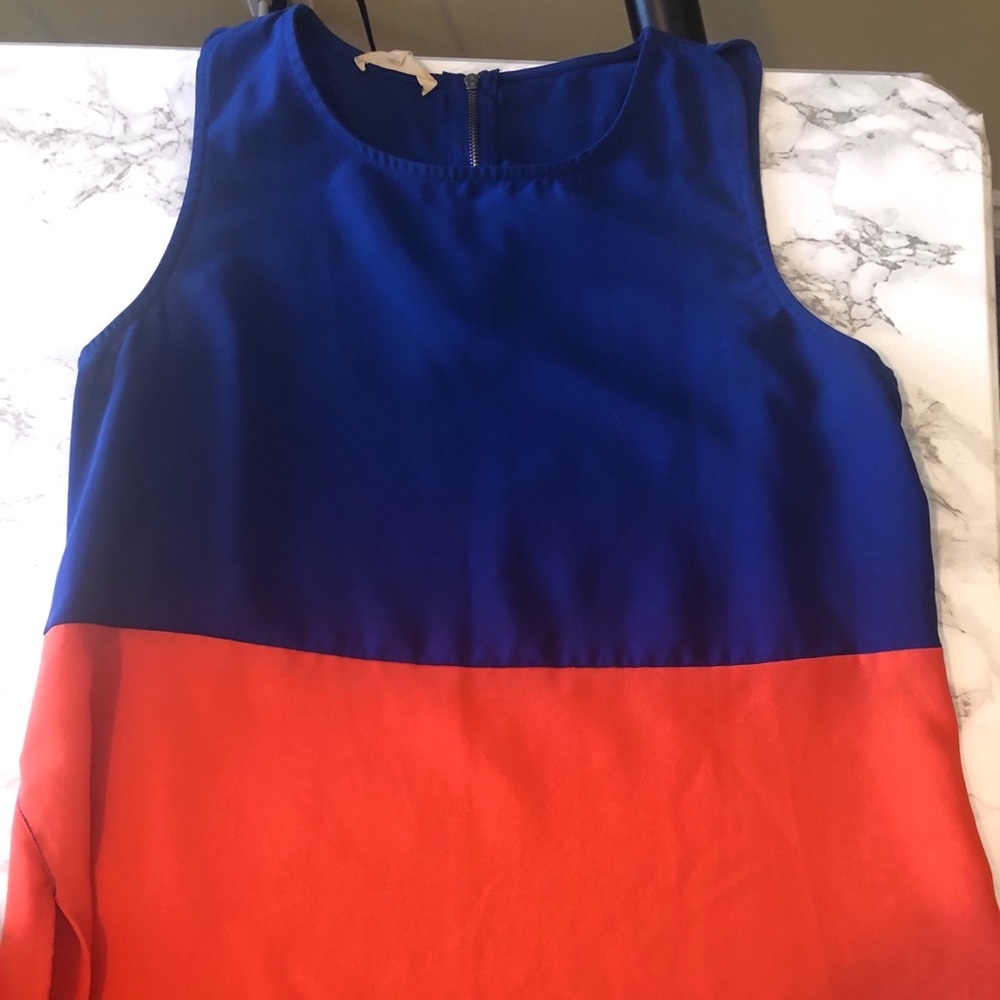 Color block Sleeveless Blouse